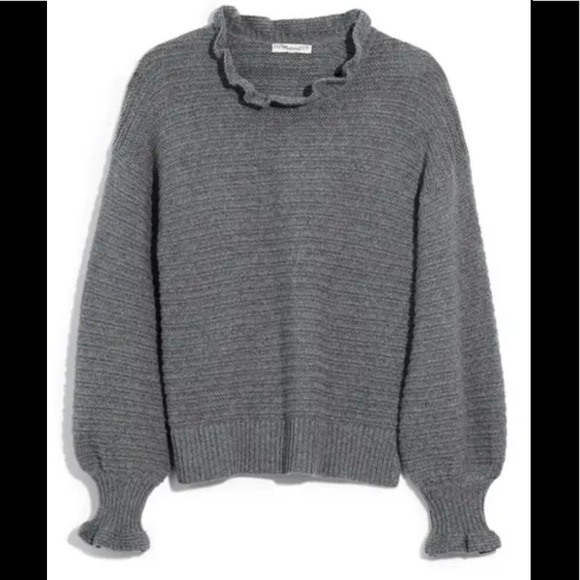 Madewell | Sweaters | Ruffleneck Pullover Sweater In Cottonmerino Yarn |  Poshmark
